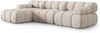 Micadoni Modulares Ecksofa Bellis 4-Sitzer Links 3D-Stoff Sonic Helles Beige Bild 2