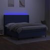 vidaXL Boxspringbett mit Matratze & LED Blau 180x200 cm Stoff 3138499 Bild 3