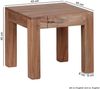 Couchtisch Akazie Massivholz 45cm quadratisch Landhausstil braun Unikat modern Bild 5