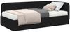 vidaXL Eckbettgestell Schwarz 90 x 200 cm Stoff 3394047 Bild 3