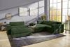 Wohnlandschaft U-Form Sofa Schlaffunktion Couch Bettkasten Cord in Grün Bild 3