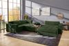Wohnlandschaft U-Form Sofa Schlaffunktion Couch Bettkasten Cord in Grün Bild 5