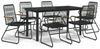 vidaXL 7-tlg. Garten-Essgruppe Schwarz PVC-Rattan 3060276 Bild 2
