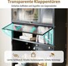 COSTWAY Küchenbuffet Küchenschrank mit Rollen, Arbeitsplatte, Lochwand, Haken Bild 3