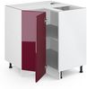 Eckschrank für Hausrat R-Line Bordeaux Hochglanz 75.6 cm mit Tür, ohne Arbeitsplatte Vicco Bild 5