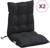 vidaXL Niedriglehner-Auflagen 2 Stk. Schwarz Oxford-Gewebe 377692 Bild 2