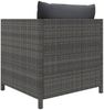 vidaXL Gartensofa mit Kissen Grau Poly Rattan 313496 Bild 4