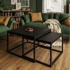 Lookway Couchtisch YOSHI 2in1 mit Tischplatte in Schwarz Matt (2er-Set), Breite: 70 cm und 60 cm Bild 2