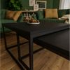 Lookway Couchtisch YOSHI 2in1 mit Tischplatte in Schwarz Matt (2er-Set), Breite: 70 cm und 60 cm Bild 3
