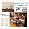 Refined Living Kommode Schubkastenkommode mit 2/4/5 /7/8/9 Schubladen stabilem Stahlrahmen (Kommode mit 7 Schubladen aus Stoff Schubladenschrank, Aufbewahrungsschrank Hoch Holztop Komodenschrank Sideboard Möbel), für Schlafzimmer Wohnzimmer Flur Kinder... Bild 2