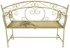 HTI-Living Gartenbank Gartenbank Schmetterling Metall creme mit dekorativer Motiv Sitzfläche (1x Gartenbank Schmetterling aus Metall) Bild 4