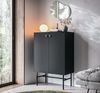 AX LIVING Kommode modern Dinley – 93 cm breit, komplett Schwarz matt Bild 5