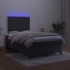 vidaXL Boxspringbett mit Matratze & LED Schwarz 120x190 cm Samt 3270325 Bild 4