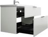 Burgbad EQIO Waschbecken mit Unterschrank 103 cm breit, Weiß Hochglanz, Waschbecken Keramik Weiß Bild 2