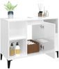 vidaXL Waschbeckenunterschrank Hochglanz-Weiß 80x33x60cm Holzwerkstoff 821294 Bild 5