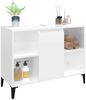 vidaXL Waschbeckenunterschrank Hochglanz-Weiß 80x33x60cm Holzwerkstoff 821294 Bild 4
