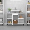 vidaXL Waschbeckenunterschrank Hochglanz-Weiß 80x33x60cm Holzwerkstoff 821294 Bild 3