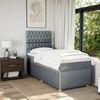 vidaXL Boxspringbett mit Matratze Hellgrau 90x200 cm Stoff 3294246 Bild 5