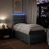 vidaXL Boxspringbett mit Matratze Hellgrau 90x200 cm Stoff 3294246 Bild 4