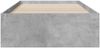 vidaXL Bettgestell mit Schubladen Betongrau 90x190 cm Holzwerkstoff 3280436 Bild 4