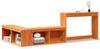 vidaXL Nachttisch mit Schreibtisch Wachsbraun 232x112x75 cm Massivholz 855761 Bild 2