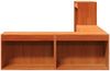 vidaXL Nachttisch mit Schreibtisch Wachsbraun 232x112x75 cm Massivholz 855761 Bild 5