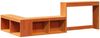 vidaXL Nachttisch mit Schreibtisch Wachsbraun 232x112x75 cm Massivholz 855761 Bild 3