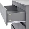 HTI-Living Nachtschrank Nachtschrank Kenji Hochglanz Grau 2er-Set (Set, 2-St, 2 Nachtschränke) Nachtkommode 2 Schubladen Bild 4