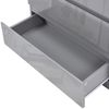 HTI-Living Nachtschrank Nachtschrank Kenji Hochglanz Grau 2er-Set (Set, 2-St, 2 Nachtschränke) Nachtkommode 2 Schubladen Bild 5