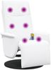 vidaXL Schwenkbarer Massagesessel Weiß 71 x 90 x 105 cm Kunstleder 42018592 Bild 2