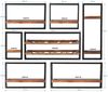 7er Set Wandregale Panama 120 x 25 x 110 cm Mangoholz Bild 3