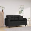 vidaXL Zierkissen 2er-Set, 40x40 cm, Schwarz, Mikrofasergewebe Bild 2