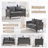 LVHOM 2-Sitzer Sofa mit Handyhalter und USB, Doppelsofa mit Seitentaschen, Polstersofa Zweisitzer mit Chenille Bezug, Grau Bild 3