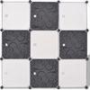 vidaXL Regalsystem Würfelschrank mit 9 Fächern Schwarz und Weiß Bild 4