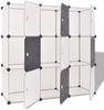 vidaXL Regalsystem Würfelschrank mit 9 Fächern Schwarz und Weiß Bild 3
