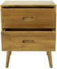 Vente-unique - PONIDA Bedside table Holz, Platte Beige - B 35 cm x H 55 cm x L 45 cm Bild 5