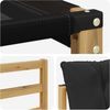 vidaXL Outdoor-Sofagarnitur mit Kissen 3 pcs Weiß und Schwarz 3389154 Bild 5