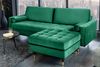 Modernes 3er Sofa 220cm COMFORT grün Samt Federkern Design Elegant Bild 5