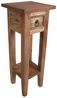 Spetebo Beistelltisch Mahagoni Telefontisch 67cm - natur (Stück, 1-St, Beistelltisch), Vintage Holz Telefontisch Bild 3