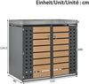 Mülltonnenbox , horizontale Holzmaserungspaneele, trash storage compartments,Abschließbar, Zwei Türen,Pflanzfläche,Diamantförmiges Hohltürpaneel Bild 4