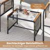 COSTWAY Gartenlounge-Set, (5-tlg), Gartenmöbel mit 2 Sessel, Ottomane, Tisch Bild 4
