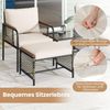 COSTWAY Gartenlounge-Set, (5-tlg), Gartenmöbel mit 2 Sessel, Ottomane, Tisch Bild 2