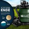 tillvex Sandfilteranlage Sandfilteranlage 7.900L/h + 400g Filterbällen (Set, + Pumpe Filteranlage 7-Wege Ventil & 2in1 Adapter Ø32mm - 38mm), Poolfilter mit Druckanzeige Sandfilter Schwimmbecken Bild 3