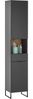 Badezimmer-Set >Denver< (3-tlg.) in schwarz matt / Evoke Eiche Dekor - 120x195x35 (BxHxT) Bild 5