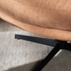 Bronx71 Sessel mit Hocker Cristo Leinen drehbar kupfer Bild 5