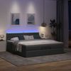 vidaXL Ottomane Bett mit Matratze & LEDs Dunkelgrau 180x200 cm Stoff 3312410 Bild 3