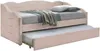 Vente-unique - LENVIA Bett SamtStoff Puderrosa - B 96,5 cm x H 81,2 cm x L 207 cm Bild 4