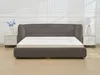 Vente-unique - LARUMO Bett Stoff Grau - B 236 cm x H 82 cm x L 190 cm Bild 2