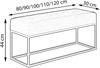 AX LIVING Sitz Bank Acciarolli 2 90 cm – Beige, goldenes Metallgestell Bild 2