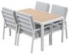 MeXo Gartenlounge-Set Gartenmöbel Set Aluminium Outdoor, (Garten-Essgruppe für 4 Personen, 5-tlg, mit Polywood Tisch & Auflagen), wetterfest für Terrasse & Garten Bild 4